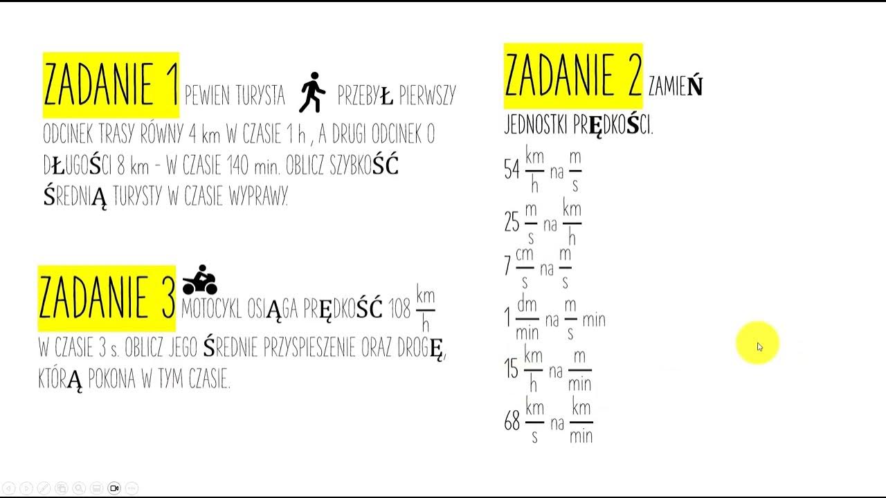 Kinematyka Klasa 7 Sprawdzian Internetowy - Sprawdzian KINEMATYKA PODSTAWA Zapowiedź - YouTube