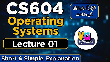 CS604 Short Lecture 01 | Operating Systems (Introduction to OS) #vushameer