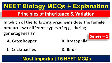 Important NEET Biology MCQs | Principles of Inheritance & Variation | Series 1 #neetmcq