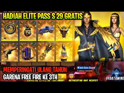 Elite Pass S 29 Resmi Gratis Untuk Memperingati Ultah Garena Free Fire Ke 3th