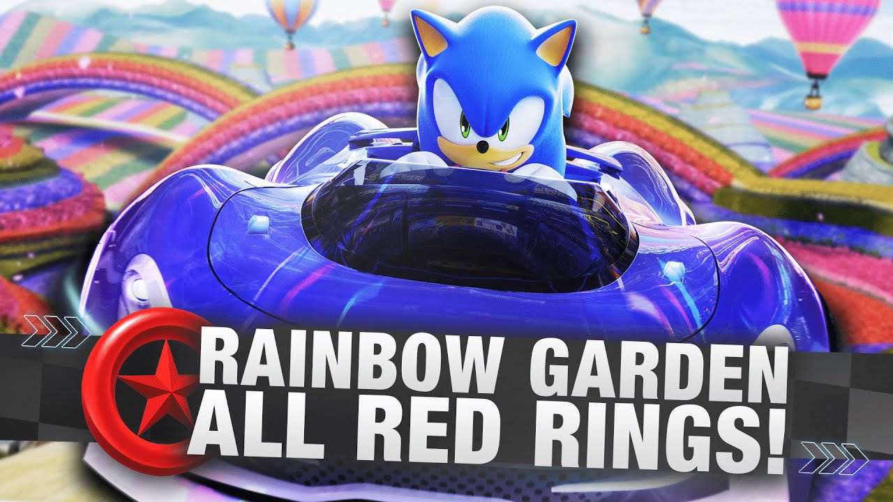 Sonic Racing CrossWorlds: All Rainbow Garden Red Star Ring Locations! (Open Network Test)