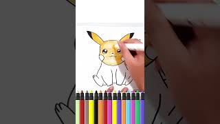 Vẽ tranh tô màu Pikachu- Painting Pikachu