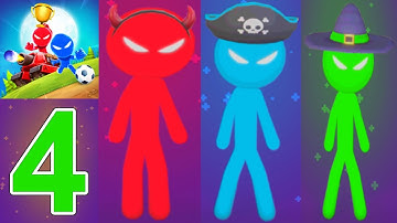 Stickman Party - Gameplay Walkthrough - Tournament Part 4 (IOS, Android)