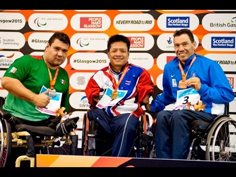 Men's 50m Breaststroke SB2 | Victory Ceremony | 2015 IPC Swimming World Championships Glasgow