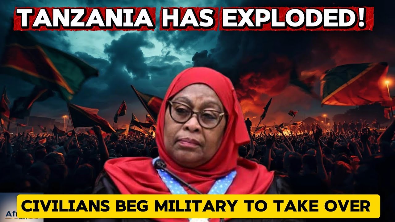 BREAKING NEWS: Tanzania on Fire: Citizens Beg the Military to End Samia Suluhu’s Rule and take over