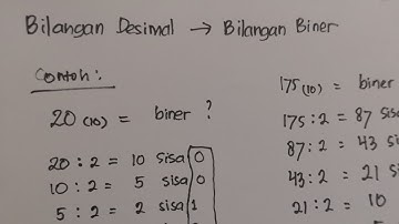 Mengubah Bilangan Basis Desimal Menjadi Bilangan Basis Biner
