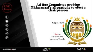 Ad Hoc Committee Probing Mkhwanazis Allegations To Elect A Chairperson