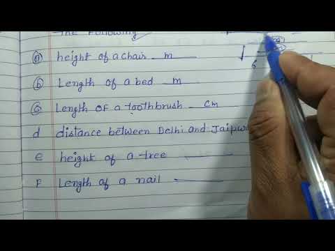 Which unit km, m, cm is used to measure