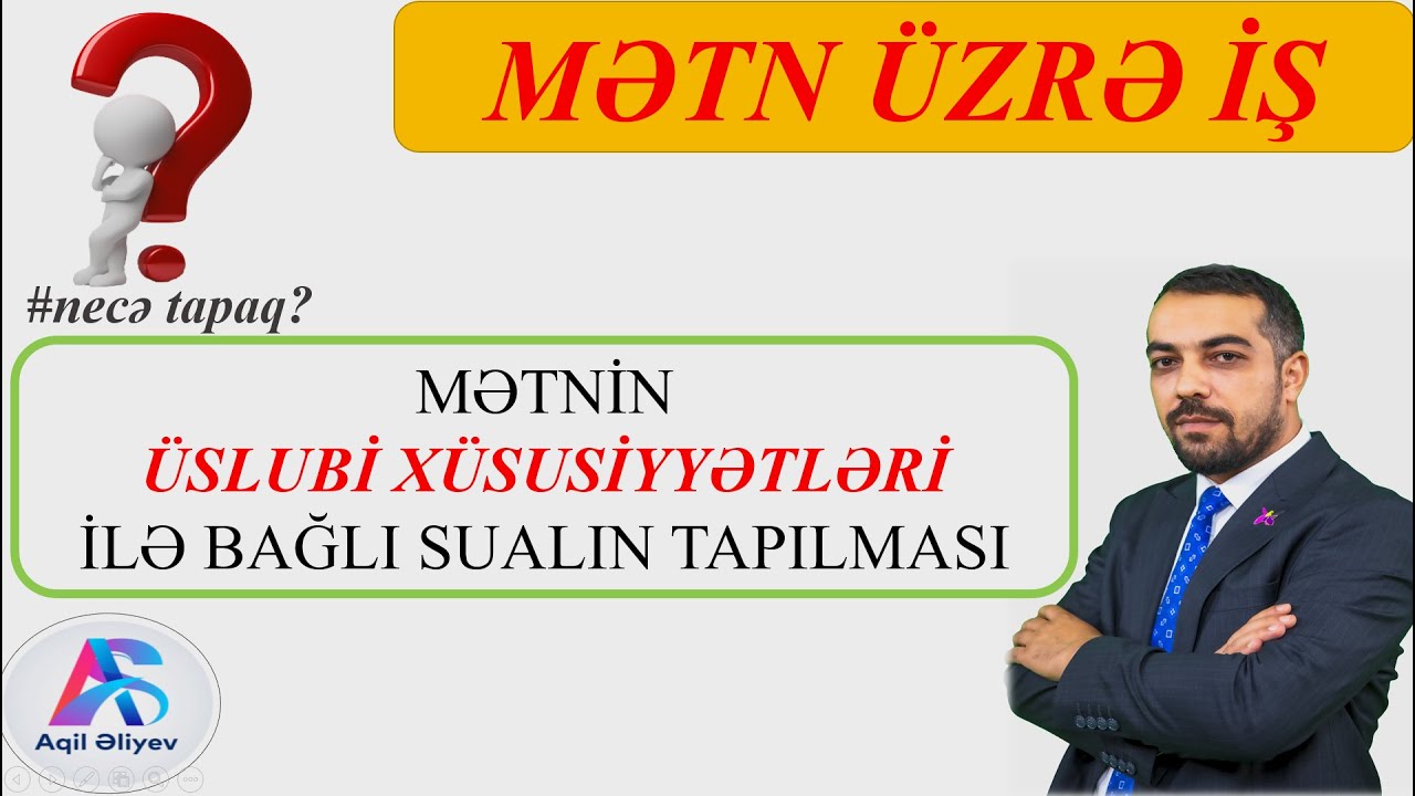 MƏTN ÜZRƏ İŞ - 4. Mətnin üslubi xüsusiyyətləri. #abituriyent #miq #sertifikasiya #azdili #exam