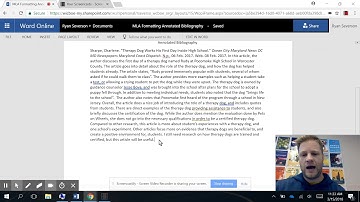 MLA Formatting Annotated Bibliography Google Docs