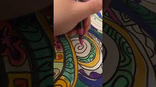 One lover big canvas #art #trippyart #zentangle #youtubeartist #psychedelicart #drawing #sharpieart