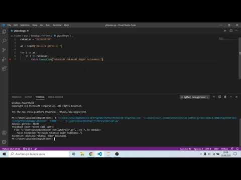 Python Hata Yakalama: finally ve raise yapıları - YouTube