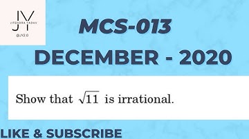 Mcs 013💯 Solved Question Paper (2020) | Irrational Number | Ignou Exam June 2023 | @JY2.0