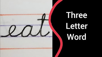 EP #5 | How to write three letter word "eat" in cursive | LEARN EASILY