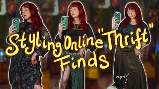 🧚‍♀️ STYLING My Recent ONLINE "Thrift" Finds in Outfits #Whimsigoth #thrifthaul #poshmark