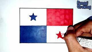 How to Draw The Flag of Panama Drawing Panama Flag