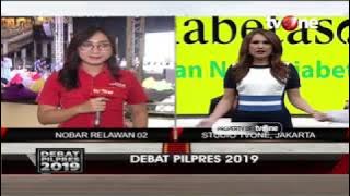 Live Nobar Debat Kelima Pemilu 2019 di Posko BPN 02
