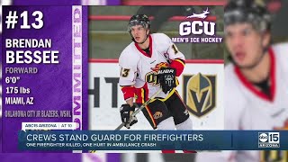 Crews stand guard for firefighters Details