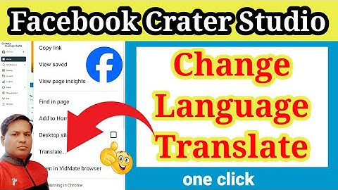 Fb Crater Studio Me Language Kaise Change kare !! How To Change Language Translate Fb Crater Studio