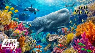 أجمل حوض أسماك بدقة 4K 🌊 جنة الأسماك الاستوائية وموسيقى هادئة للاسترخاء العميق screenshot 4