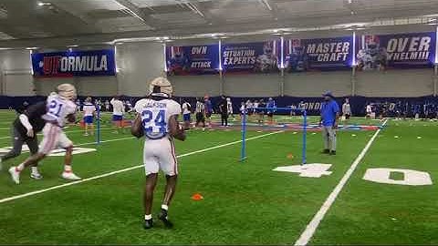 Florida Rb Practicing Ball Security Drills