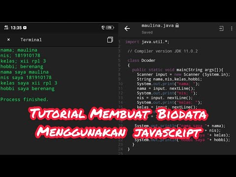 TUTORIAL MEMBUAT BIODATA MENGGUNAKAN JAVASCRIPT