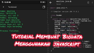 TUTORIAL MEMBUAT BIODATA MENGGUNAKAN JAVASCRIPT