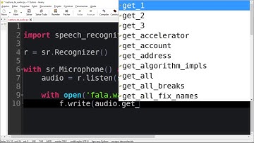Reconhecimento de Fala 5 - Python  Salvar áudio com o reconhecimento de fala