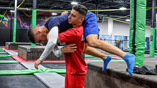 WWE MOVES AT THE TRAMPOLINE PARK (Full Movie)