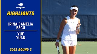 Irina-Camelia Begu vs. Yue Yuan Highlights | 2022 US Open Round 2