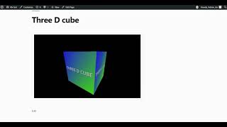 Three D Cube. WordPress plugin