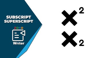 How to make Subscript and Superscript in Zoho Writer