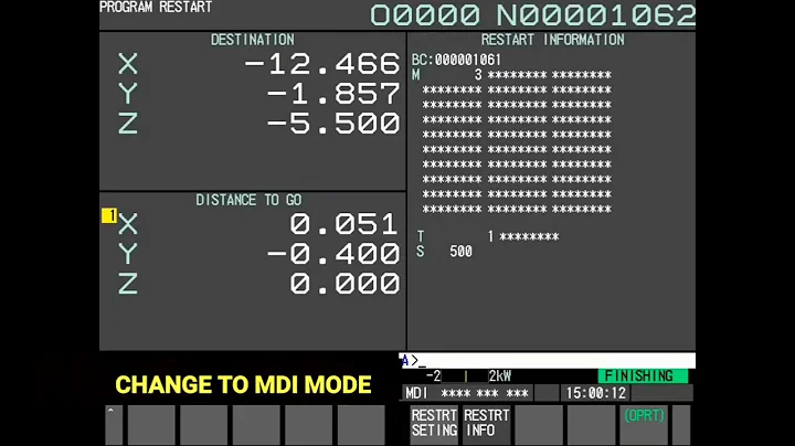Easy Program Restart Using "Quick Program Restart" Function in FANUC CNC