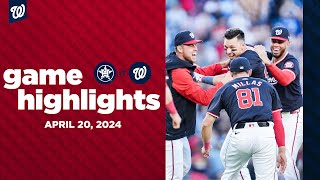 Astros vs. Nationals Game Highlights (4/20/24) | MLB Highlights