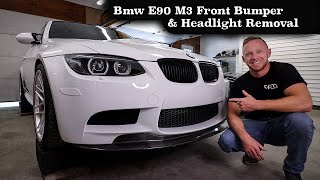 How To Remove BMW E90 E92 E93 Front Bumper & Headlights | Step By Step