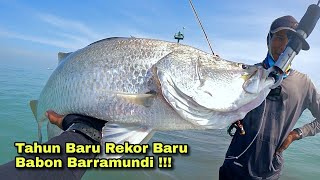 Rekor Baru !!! Strike Perdana awal Tahun Barramundi Babon Pasca Ombak Besar Di Spot Extreme Semarang