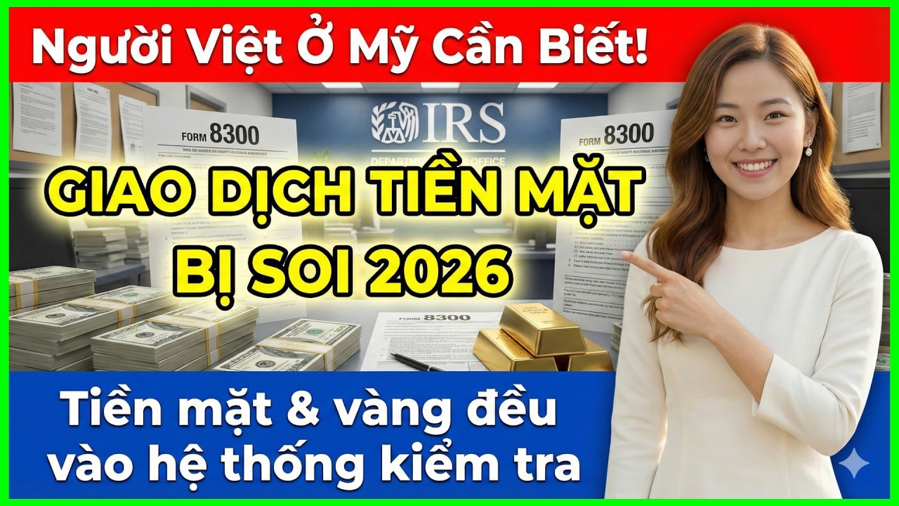 🔥 IRS 2026: Giao Dịch Tiền Mặt & Vàng Bị Kiểm Soát Chặt – Người Việt Dễ Mắc Sai Lầm!