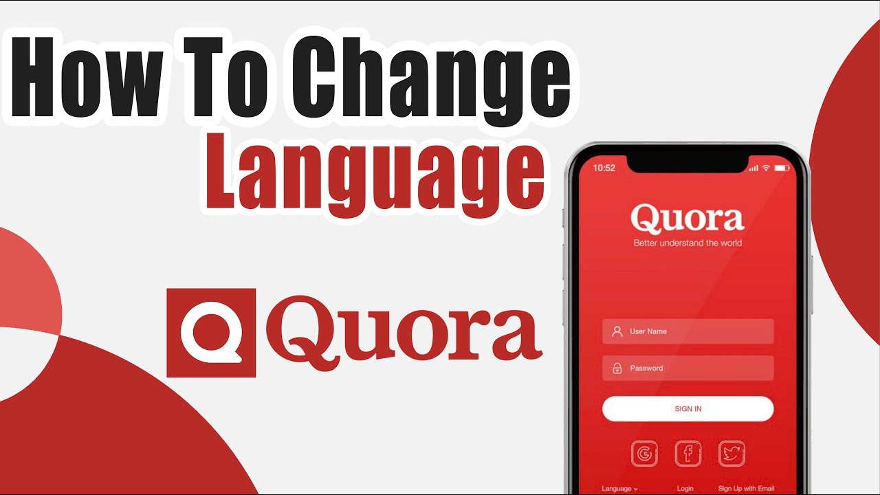 Quora Language How To Change Language In Quora App - YouTube
