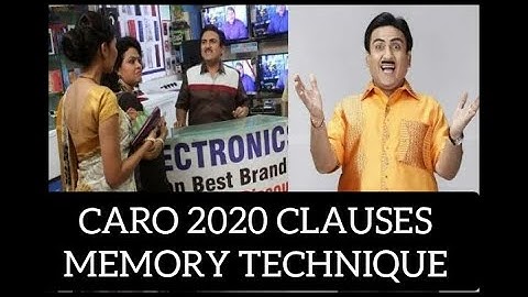 Best Memory Technique to learn all clauses of CARO 2020 #cafinal #CARO2020 #cainter #revision #caro