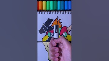 One Drawing of Bowser, but in 4 different styles! Part 4 glow! #subscribe #posca