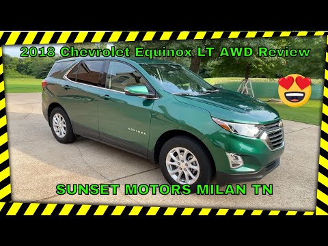 2018 CHEVROLET EQUINOX LT AWD IVY GREEN USED FOR SALE REVIEW INFO SPECS LOW MILES CLEAN WARRANTY