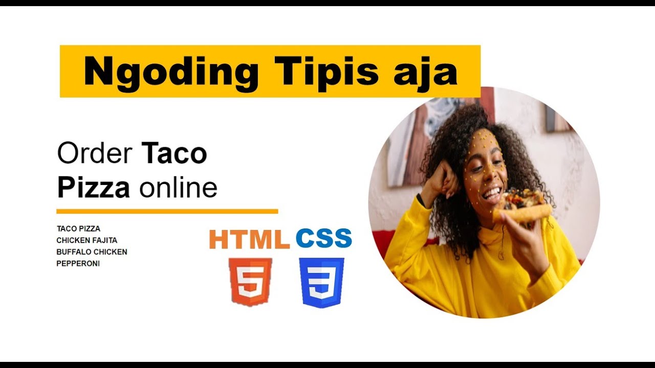 membuat website sederhana dengan html dan css #html5 #css #pizza - YouTube