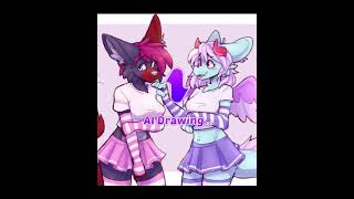 FleurFurr Art Edit #aimirror #anime #furry #furryart #edit #cute #dragon #fennec #fox
