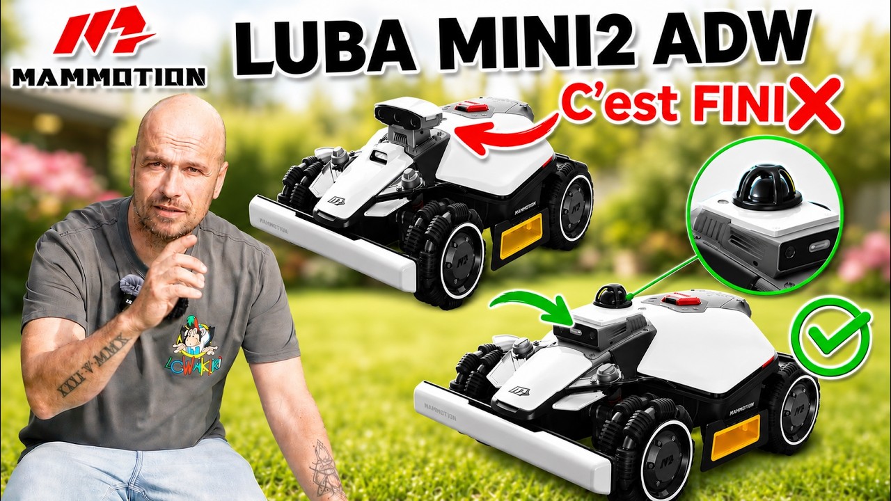 J’ai testé le Mammotion LUBA mini 2 AWD sans câbles, sans RTK… beaucoup trop longtemps 😅