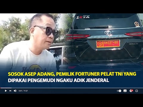 Sosok Asep Adang, Pemilik Fortuner Pelat TNI yang Dipakai Pengemudi Ngaku Adik Jenderal