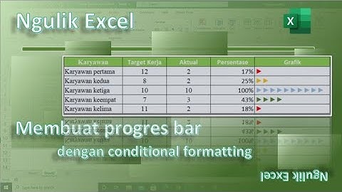 Infografis | Membuat Progres Bar dengan Conditional formatting di Excel