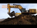 Caterpillar 390F LME excavator loading Mercedes trucks