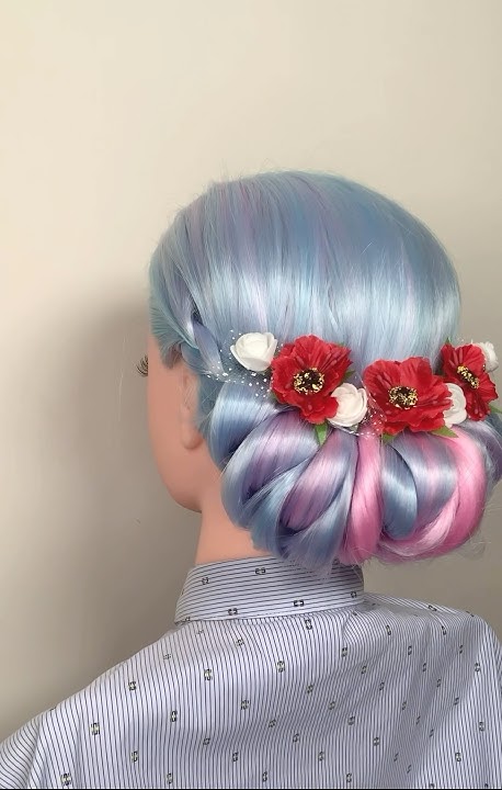 Красивая прическа из жгутов 🔥#hairstyle #hair #hairtutorial # ...