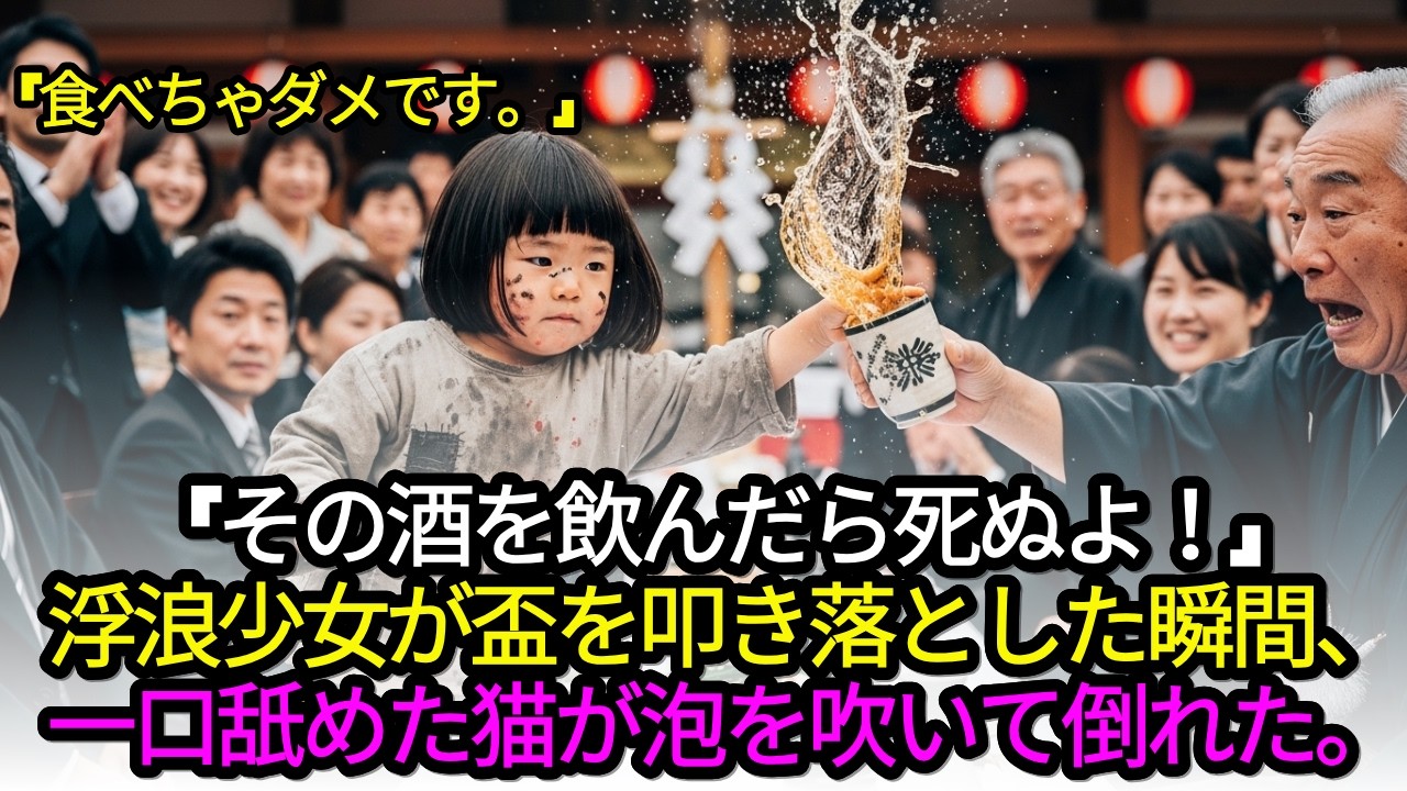 「その酒を飲んだら死ぬよ！」浮浪少女が盃を叩き落とした瞬間、一口舐めた猫が泡を吹いて倒れた。｜老後物語｜オーディオドラマ｜逆転｜スカッと