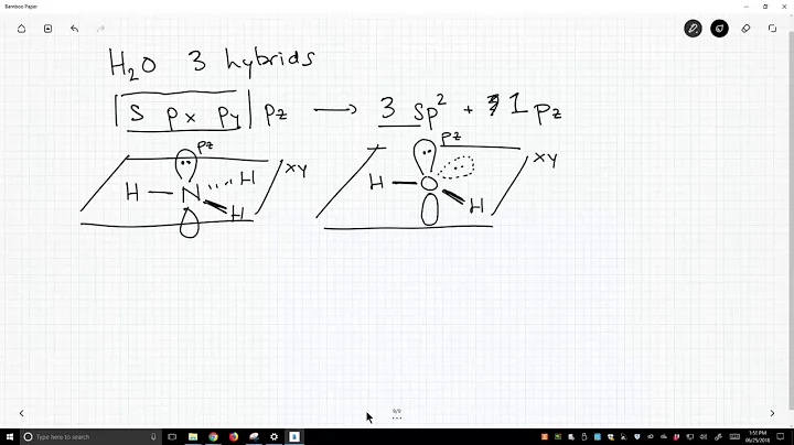 hybridization water sp2